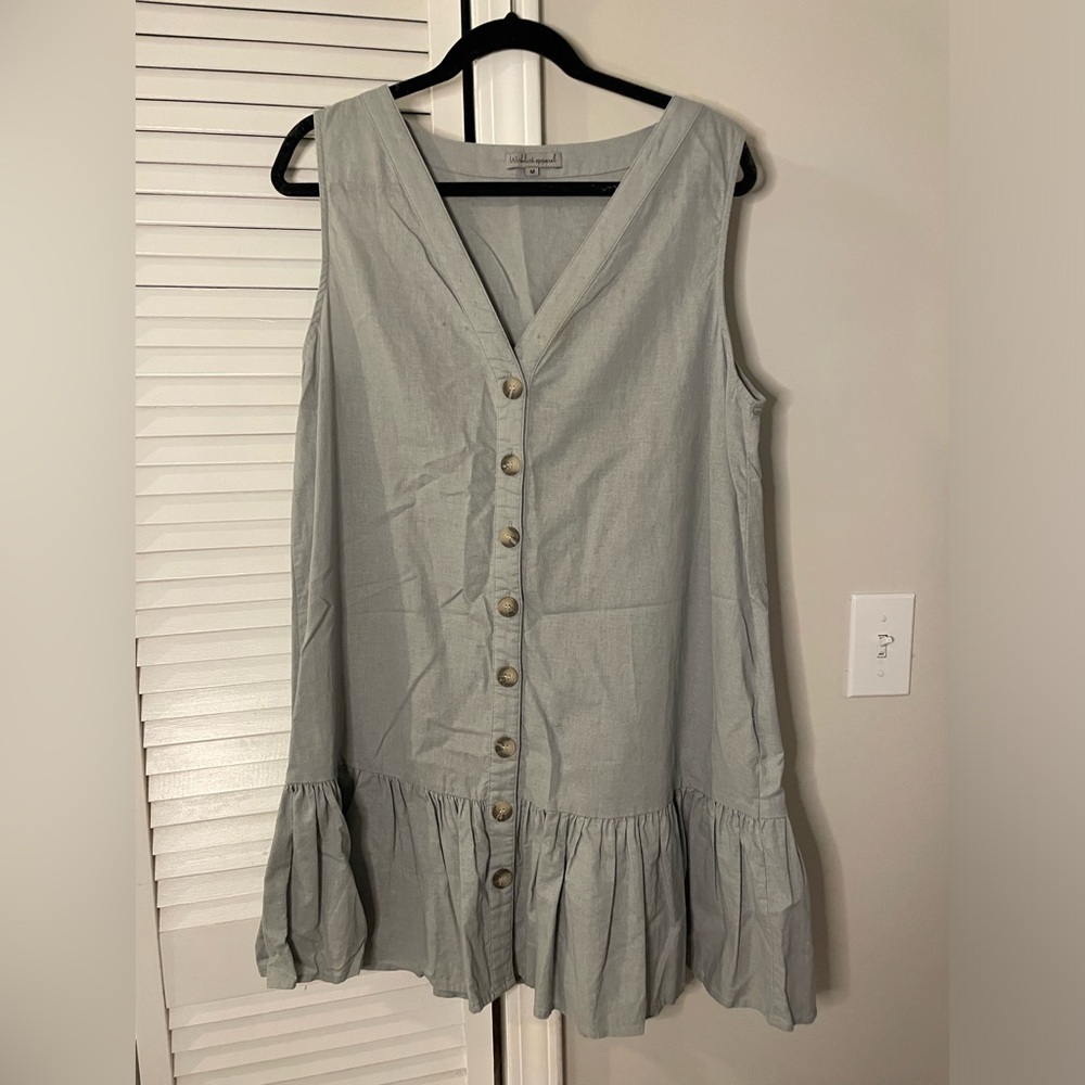 Grey Tunic, Full Button Detail, Brand: Wishlist, Medium